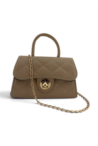 BACHUS Shiny Quilted Mini Bag – Lining Detail – Women's Hand and Shoulder Bag...