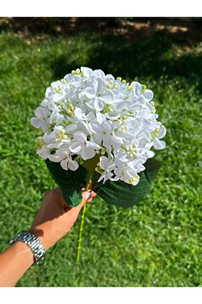 NC Home Design Yapay Çiçekli Beyaz Ortanca Dal 63 Cm 1.Kalite