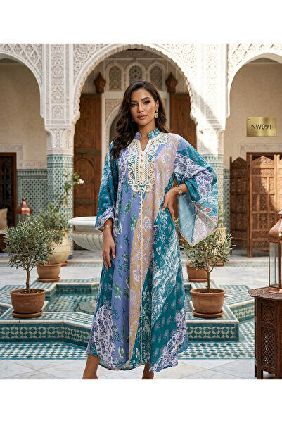 ROGINA جلابية نسائية كاجوال كم واسع