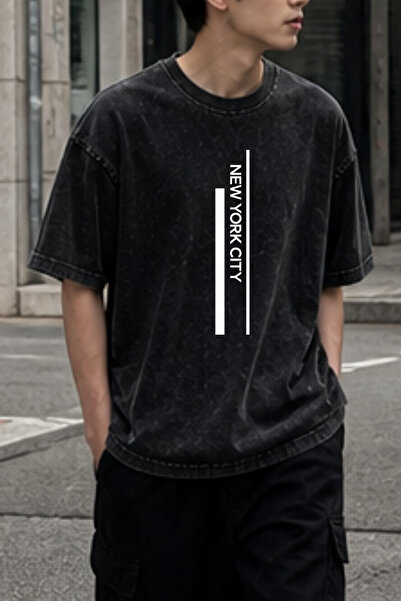 Prekarya design Unisex Oversize Vintage Washed Street Style Street Fashion Co...
