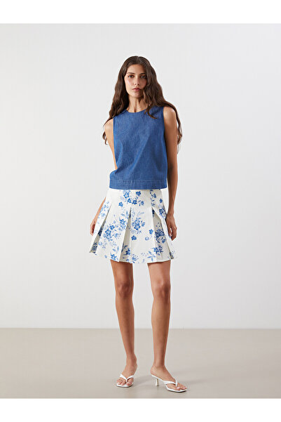 LC Waikiki Alita city: standout floral pleated mini skirt with zipper waist