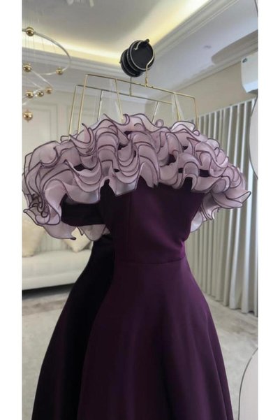 BASMA FASHION فستان سهرة ميدي بتصميم جديد
