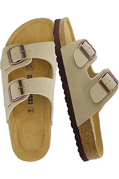 CUSHIONAIRE Women's Lane Cork Footbed Sandal with Comfort (