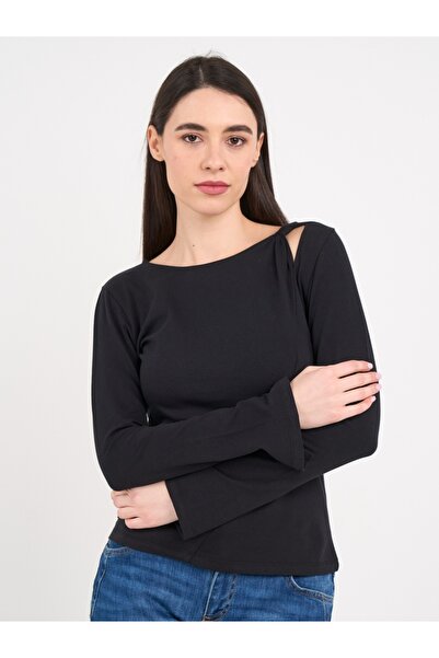 Kenvelo - Tricou dama cu maneca lunga si detalii