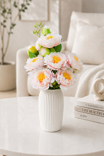 MD Aspiz Flowers باقة زهور صناعية فاخرة من 6 قطع من زهور الفاوانيا بطول 50 سم...