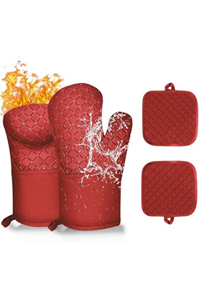 AZONEE Oven Mitts and Pot Holders Sets, Azonee, 500°F Pot Holders for Kitchen...