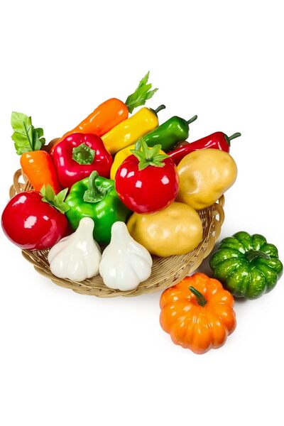 Generic 16 Pieces/Set Artificial Vegetables Simulation Vegetables Decoration ...