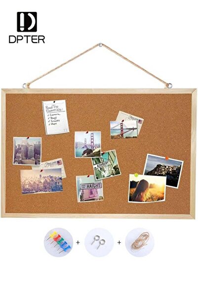 DPTER 30*40cm Cork Board Bulletin Board, Wall-Mounted Presentation, Message N...
