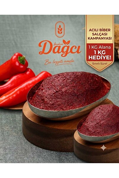 İBRAHİM DAĞCI BAHARATLARI ACI BİBER SALÇASI (GÜNEŞ KURUTMASI 1 KG ALANA + 1 K...