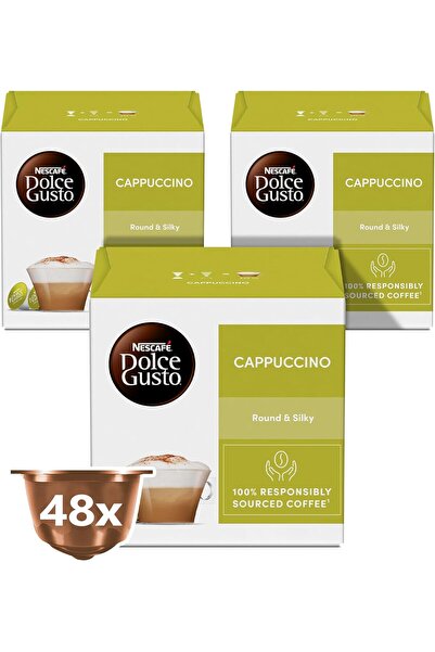 Gusto NESCAFÉ DOLCE Cappuccino Coffee Capsules, 3 x Boxes of 8+8, 24 Servings