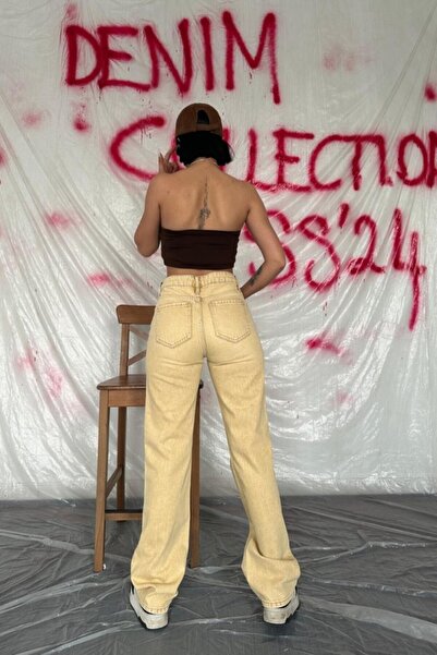 Wear Up    Mustard Straightmania Jeans Trousers