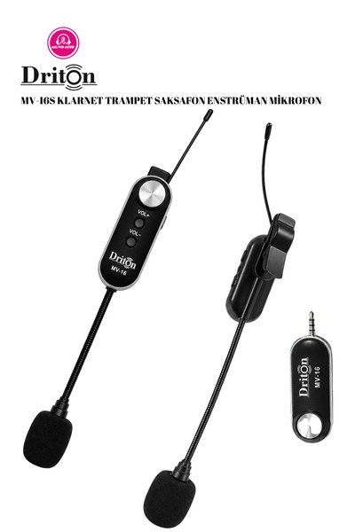 DRİTON MV-16S KLARNET TRAMPET SAKSAFON UHF TELSİZ TEKLİ ENSTRÜMAN MİKROFON
