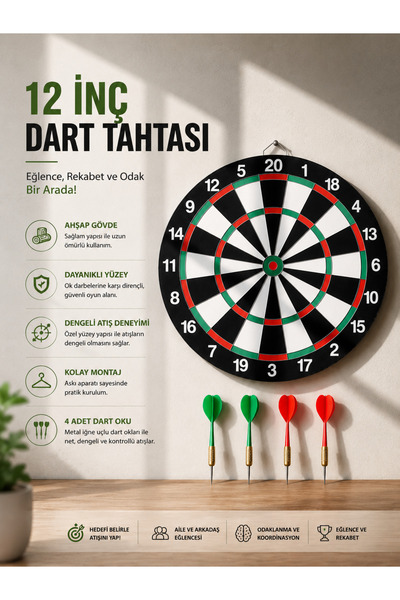 teknodayım Dart Board - Multicolor