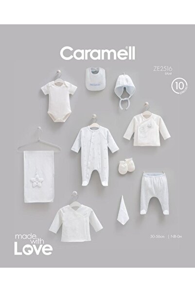 Caramell مجموعة دببة قطنية 100% مكونة من 10 قطع 0-3 أشهر 50-56 سم أزرق CRML.Z...