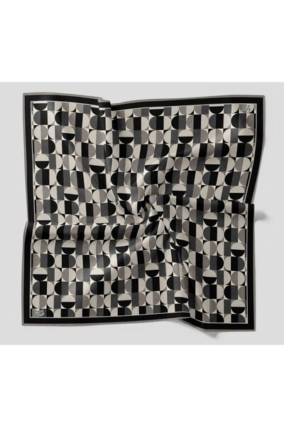 Levidor Women's Geometric Pattern Sparkling Crystal Scarf with Silk Feel
