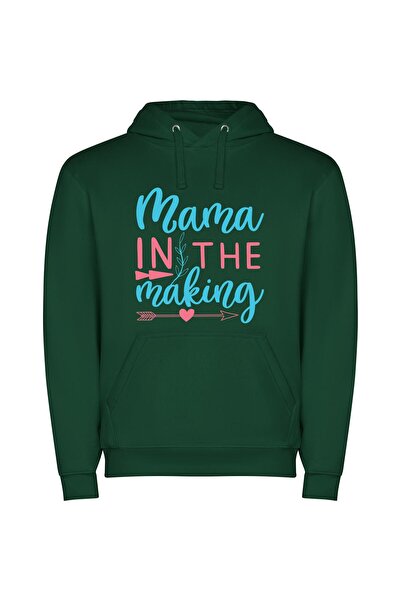 iLovePrints Mama's Maternal Muse Φούτερ με κουκούλα σε χρώμα Πράσινο