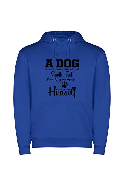 iLovePrints Ultimate Canine Devotion Φούτερ με κουκούλα σε χρώμα Μπλε