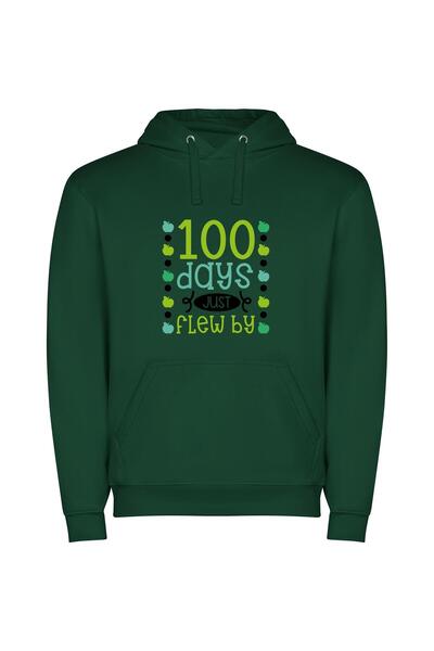 iLovePrints 100 Days, Soaring Success Φούτερ με κουκούλα σε χρώμα Πράσινο