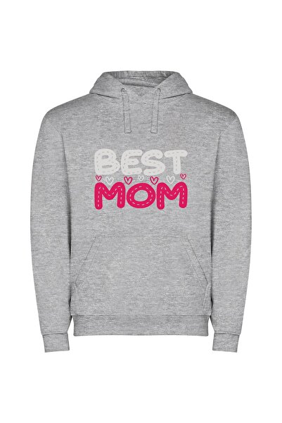 iLovePrints Superior Mom Spotlight Φούτερ με κουκούλα σε χρώμα Γκρι