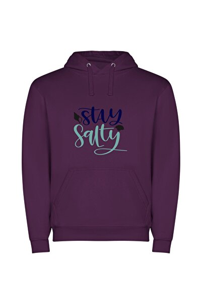 iLovePrints Sultry Salt: Sexy Handwriting Φούτερ με κουκούλα σε χρώμα Μωβ