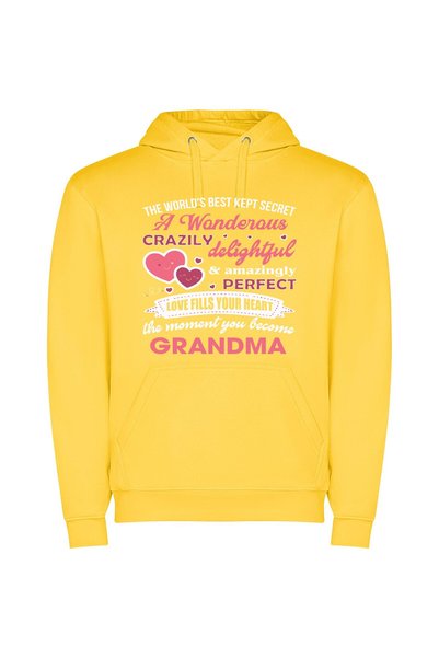 iLovePrints Hearts Entwined Euphoria Φούτερ με κουκούλα σε χρώμα Κίτρινο