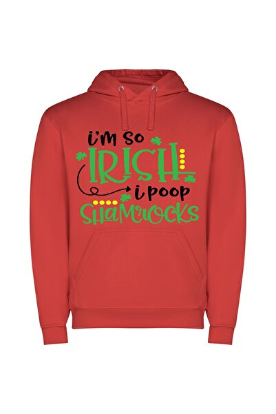 iLovePrints Lucky Leprechaun's Green Surprise Φούτερ με κουκούλα σε χρώμα Κόκ...