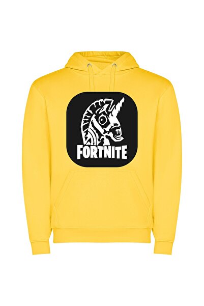 iLovePrints Fortnite's Equine Elegance Φούτερ με κουκούλα σε χρώμα Κίτρινο