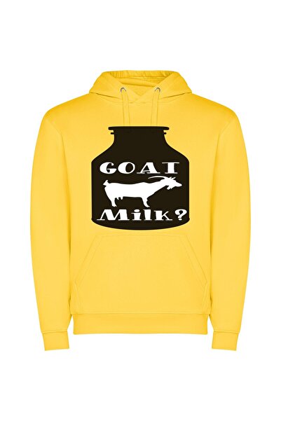 iLovePrints Regal Goat Elixir Φούτερ με κουκούλα σε χρώμα Κίτρινο
