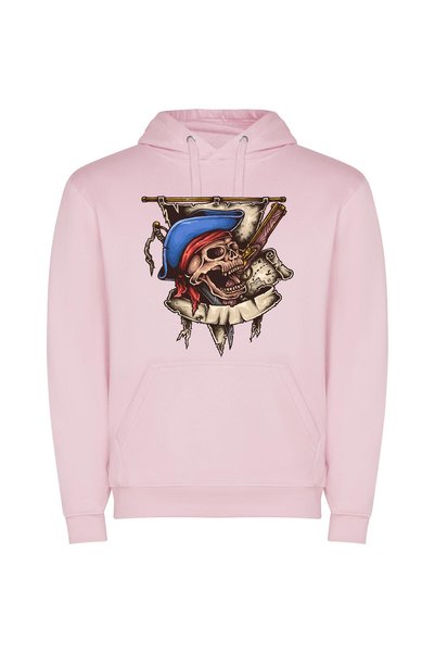 iLovePrints Pirates Unleashed: Illustrated Skulls Φούτερ με κουκούλα σε χρώμα...