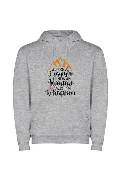iLovePrints Instant Adventure Spark Φούτερ με κουκούλα σε χρώμα Γκρι