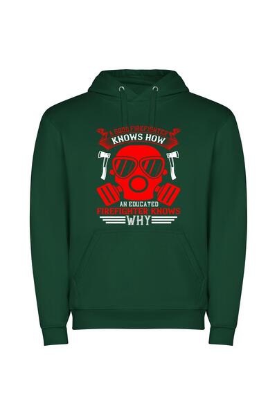 iLovePrints Scarlet Vigilante: Gas Mask Φούτερ με κουκούλα σε χρώμα Πράσινο