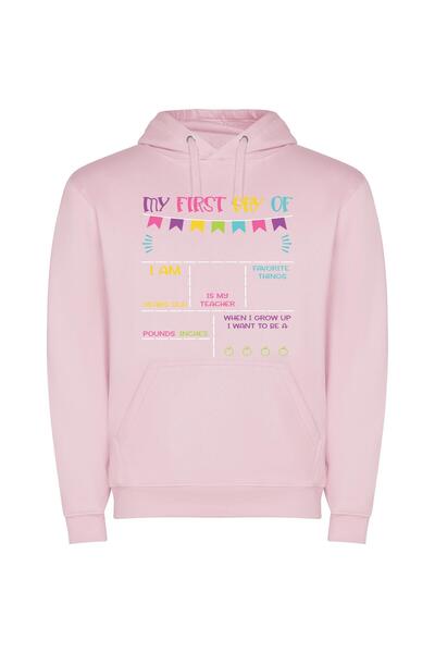 iLovePrints Eager Dreamer: Classroom Odyssey Φούτερ με κουκούλα σε χρώμα Ροζ