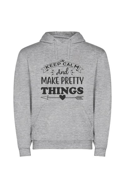 iLovePrints Elegant Crafting Creations Φούτερ με κουκούλα σε χρώμα Γκρι