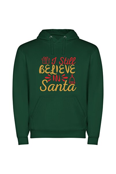 iLovePrints Jingle All the Way Φούτερ με κουκούλα σε χρώμα Πράσινο