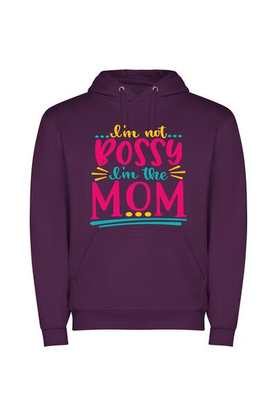iLovePrints Fierce Sassy Mom Boss Φούτερ με κουκούλα σε χρώμα Μωβ