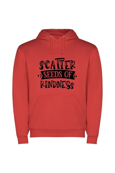 iLovePrints Scatter Kindness: Elegant Lettering Φούτερ με κουκούλα σε χρώμα Κ...