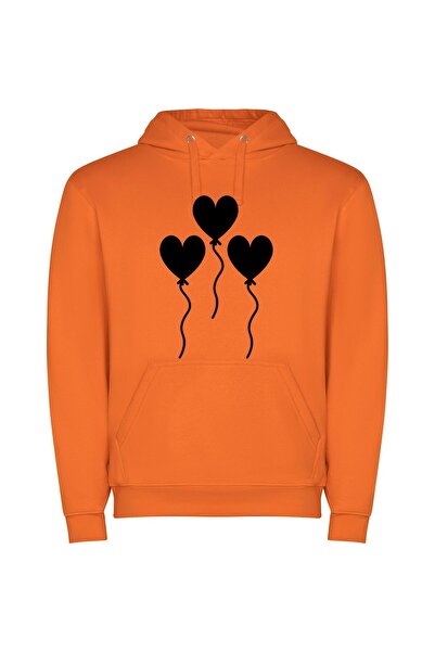 iLovePrints Pixel Noir Character Sprite Φούτερ με κουκούλα σε χρώμα Πορτοκαλί