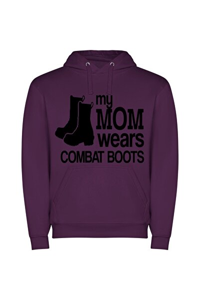 iLovePrints In Combat's Fashion Parade Φούτερ με κουκούλα σε χρώμα Μωβ