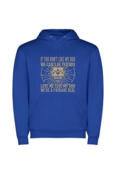 iLovePrints Pawsome Friendship in style Φούτερ με κουκούλα σε χρώμα Μπλε
