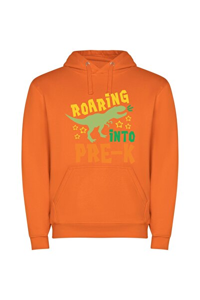 iLovePrints Rex-Inspired Pre-K Roar Φούτερ με κουκούλα σε χρώμα Πορτοκαλί