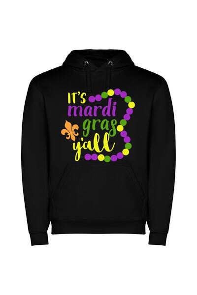 iLovePrints Mardi Gras Extravaganza: SVG Bliss Φούτερ με κουκούλα σε χρώμα Μαύρο