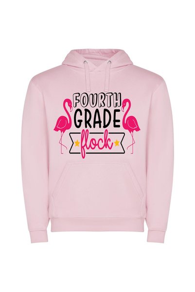 iLovePrints Flock Art's Grade 4 Φούτερ με κουκούλα σε χρώμα Ροζ
