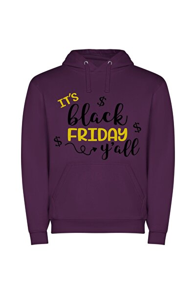 iLovePrints Black Friday Chic Deals Φούτερ με κουκούλα σε χρώμα Μωβ