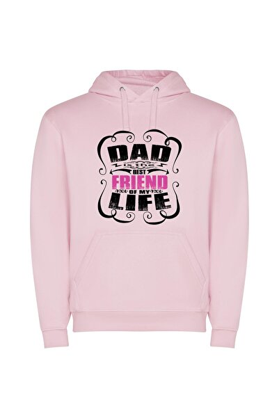 iLovePrints Pink Friend Connection Φούτερ με κουκούλα σε χρώμα Ροζ