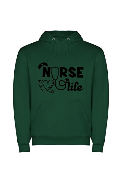 iLovePrints Nurse Life Chronicles: True-to-Life Φούτερ με κουκούλα σε χρώμα Π...