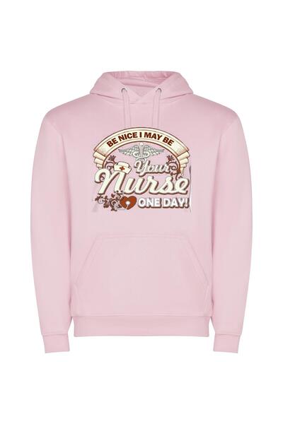 iLovePrints Nursing Nice Future Nurse Φούτερ με κουκούλα σε χρώμα Ροζ