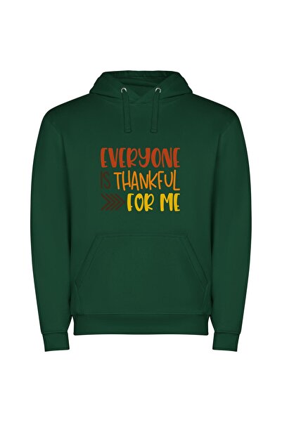 iLovePrints Magical Thankful Graphics Φούτερ με κουκούλα σε χρώμα Πράσινο