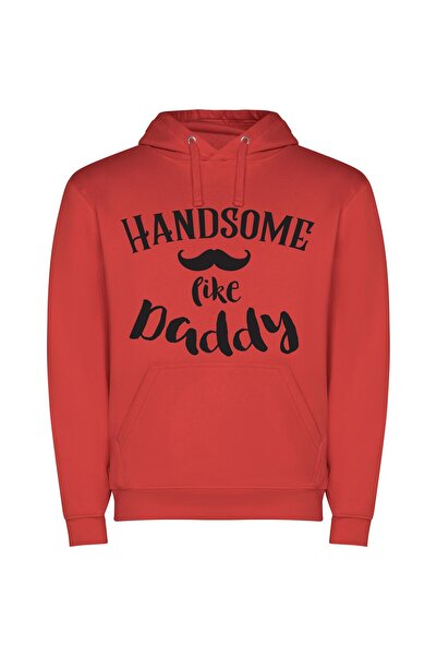iLovePrints Ravishingly Handsome Gentlemen Φούτερ με κουκούλα σε χρώμα Κόκκινο