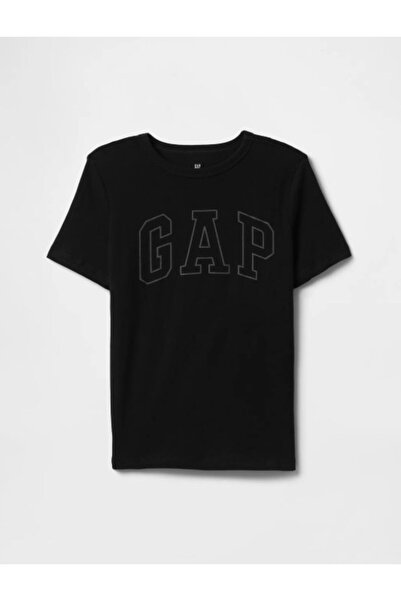 GAP Kids Gap Boys' Printed Detailed T-Shirt Black