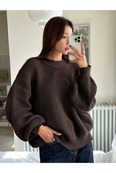 Beybun boutique Women's Premium Crew Neck Oversize Knitwear Sweater Soft Knit...